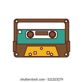 cassette old record icon vector illustration design