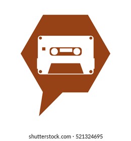 cassette old record icon vector illustration design