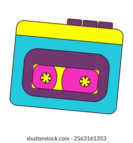 Cassette player, 90s retro element