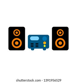 Cassette Player Colored stereo system icon