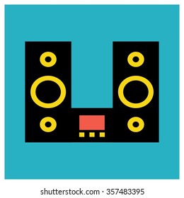 Cassette Player Colored Vector Icon