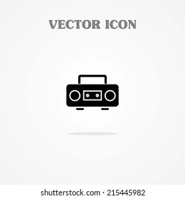 Cassette Player Icon. Boom Box