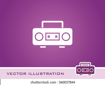 Cassette Player icon. Eps-10.