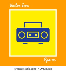 Cassette Player Icon. Eps-10.