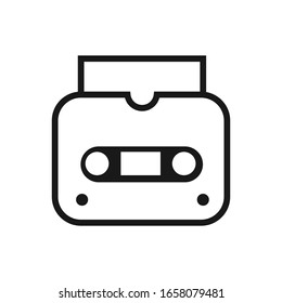 Cassette Player Icon Thin Line Web Stock Vector (Royalty Free ...