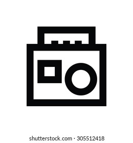 Cassette Player Vector Icon
