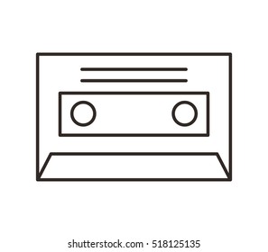 cassette record isolated icon vector illustration design