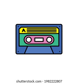 icono de estilo del registro de cassette noventa