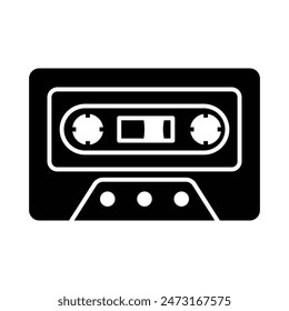 Cassette Recorder Icon Vector Design Template