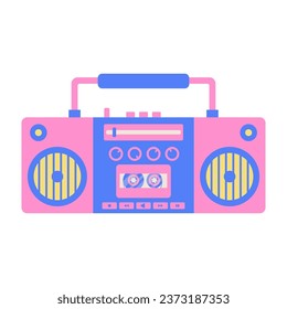 Cassette recorder isolated on white background