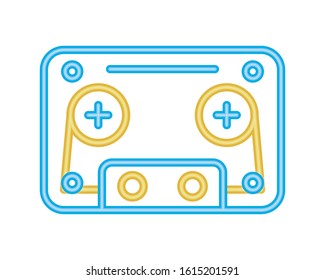 cassette retro audio device icon vector illustration design