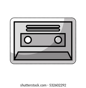 cassette retro isolated icon vector illustration design