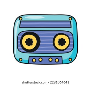 cassette retro and nostalgic icon isolated