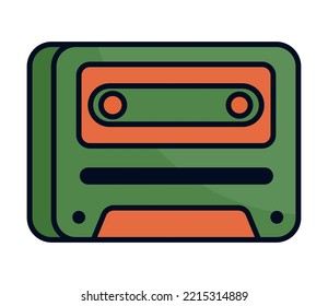 cassette retro pop art icon