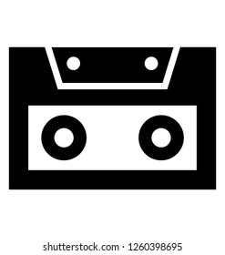 Cassette, retro solid icon