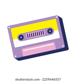 cassette retro style isolated icon