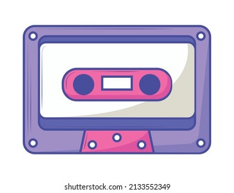 cassette retro tech icon isolated
