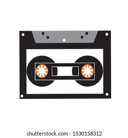cassette ribbon logo vector design icon