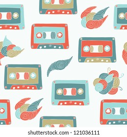 cassette seamless pattern