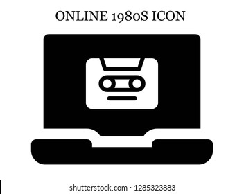 Cassette search icon. Editable Cassette search icon for web or mobile.