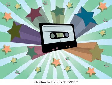 cassette with stars