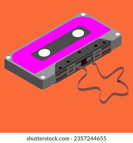 Cassette Tape 90s Vector Illustration