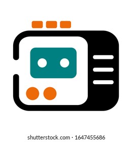 plantilla de icono de diseño de ilustración vectorial de medios de audio de cinta