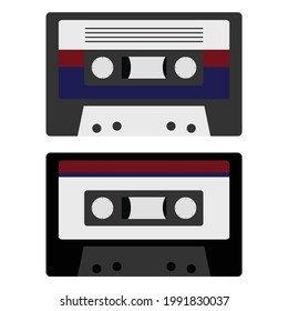 
cassette tape, audio tape, vector illustration