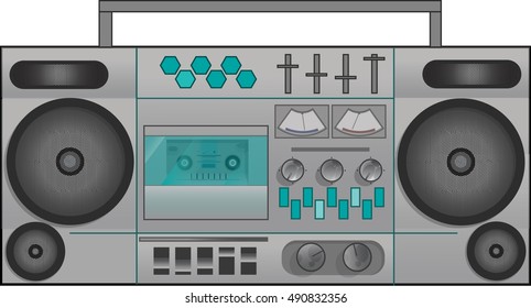 cassette tape deck, boom box