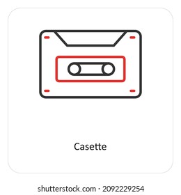 Concepto De Icono De Cinta Cassette O Cassette