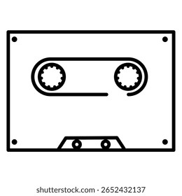 Cassette Tape Icon. cassette icon design. simple illustration of music application and multimedia navigation on smartphone device