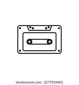 Cassette tape icon Flat illustration sign