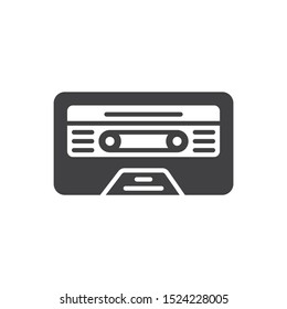 Cassette tape icon. flat simple pictogram. Audio cassette vector illustration