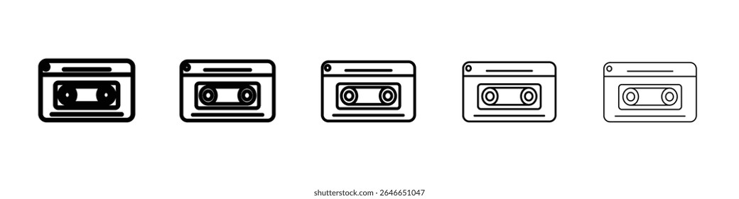 Ícone de fita cassete simples logotipo de estrutura de tópicos
