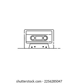 Cassette tape icon isolated vector graphics