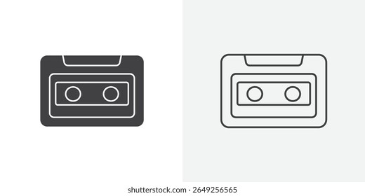 Ícone de fita cassete Ilustração de gráficos de linha