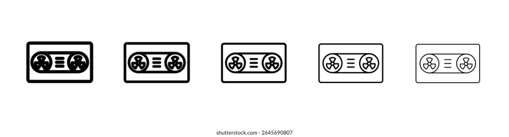Ícone de fita cassete ilustração simples logotipo arte
