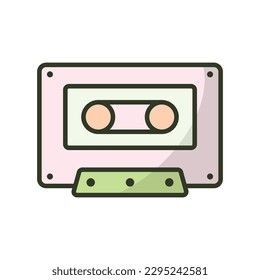 Cassette Tape icon vector design templates isolated on white background