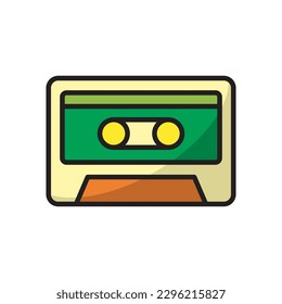 Cassette Tape icon vector design templates isolated on white background