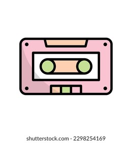 Cassette Tape icon vector design templates isolated on white background