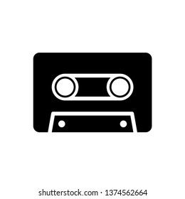 Cassette tape icon. Vector illustration.