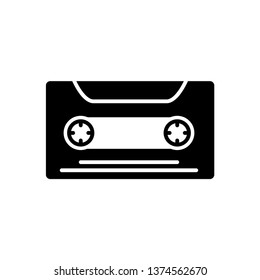 Cassette tape icon. Vector illustration.