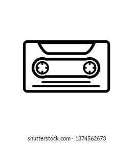 Cassette tape icon. Vector illustration.