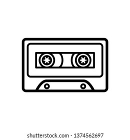 Cassette tape icon. Vector illustration.