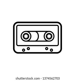 Cassette tape icon. Vector illustration.