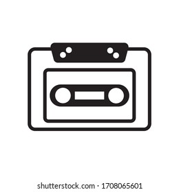 Cassette tape icon vector illustration