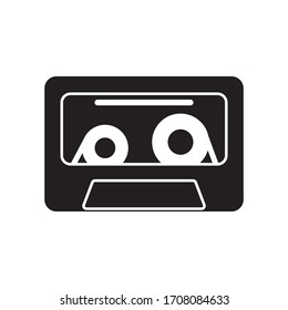  Cassette tape icon vector illustration on white background