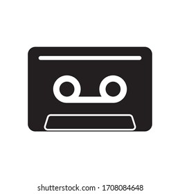  Cassette tape icon vector illustration on white background