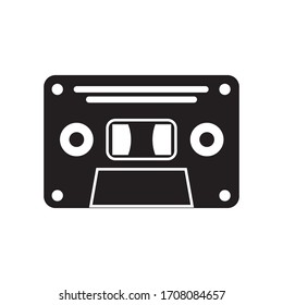  Cassette tape icon vector illustration on white background