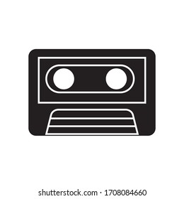  Cassette tape icon vector illustration on white background